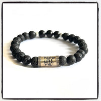 PEACE BEGINS WITH ME ~ Essential oil diffusing wrist mala